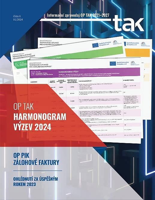 Vyšlo šesté vydání časopisu tak - informačního zpravodaje Operačního programu Technologie a aplikace pro konkurenceschopnost 2021-2027