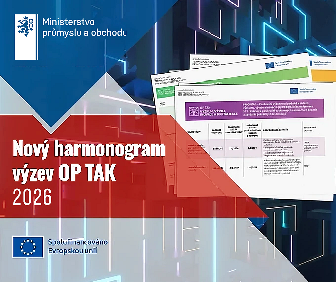 Harmonogram výzev OP TAK pro rok 2026 - aktualizace 